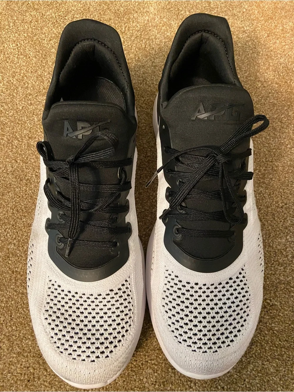 APL Techloom Tracer Black and White Knit  Training Shoe Mens